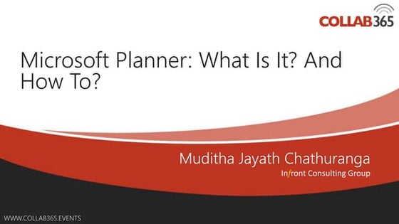 Microsoft Planner for Office 365 - Presented by Atidan | PPT