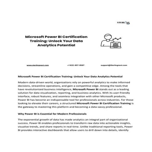 Microsoft Power BI Certification Training Online | PDF