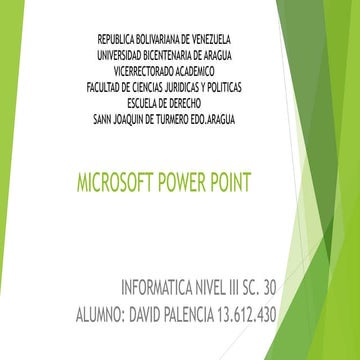 PRESENTACION INFORMATICA 3 Microsoft power point