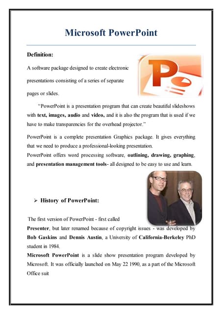 Microsoft PowerPoint features