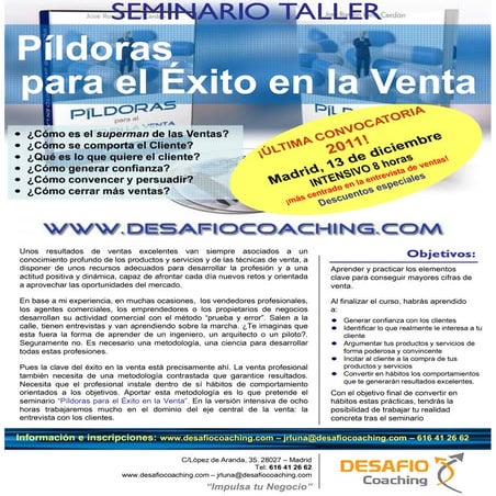 curso pildoras para el exito en la venta