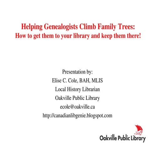 Helping Genealogists Climb Family Trees June 2008