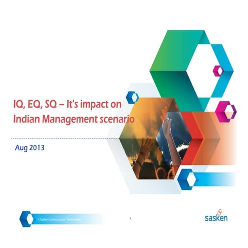 The three quotients - Spiritual/Social, Intelligence & Emotional