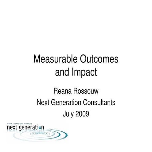Measurable Outcomes