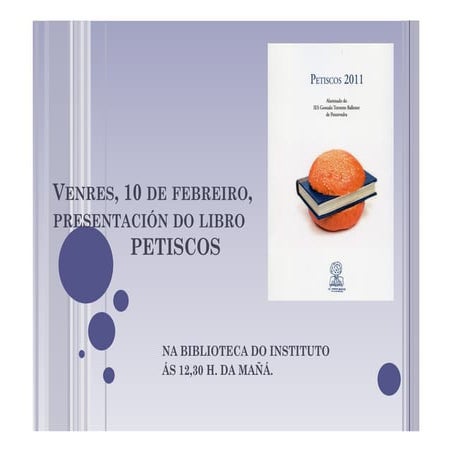 Presentación do libro Petiscos 2011