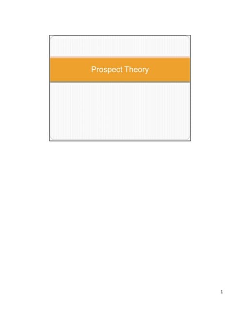 Microsoft power point   prospect theory