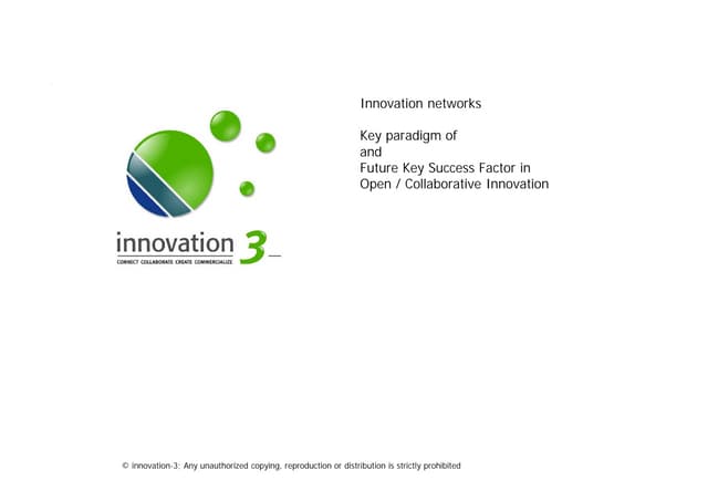 Open / Collaborative Innovation Networks