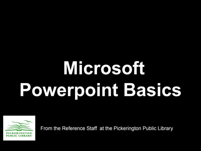 Microsoft Powerpoint Basics