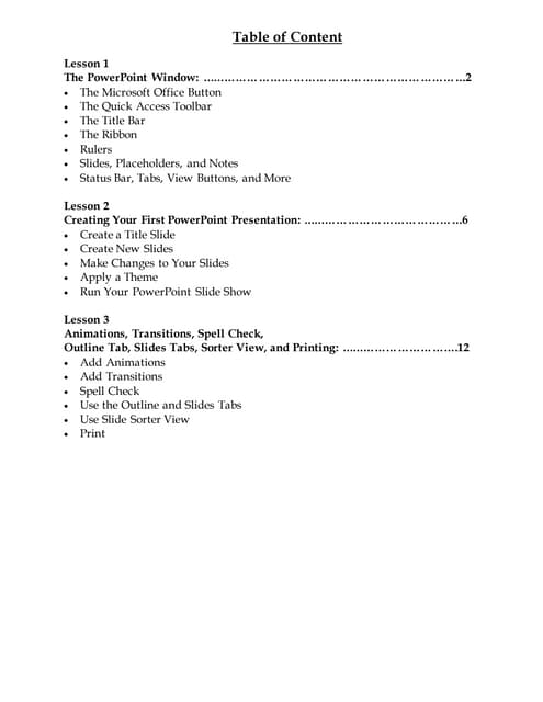 Microsoft Power-Point Guide
