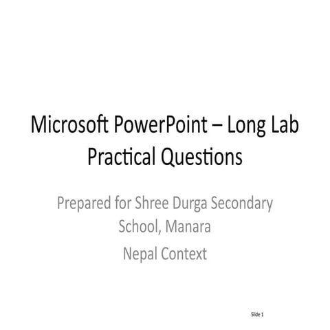 Comprehensive Microsoft PowerPoint Lab: Practical Presentations for ...