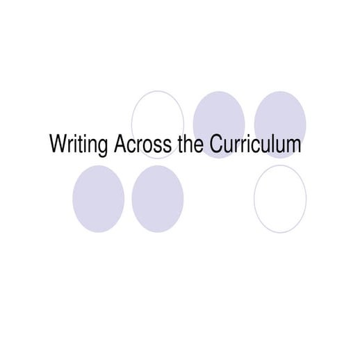 Writing Across the Curriculum