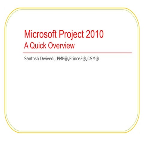 Microsoft project 2010