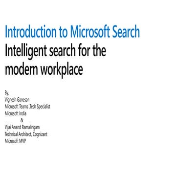 Getting started with Microsoft Search 