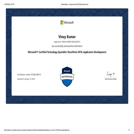 Microsoft Sharepoint Certified professional | PDF