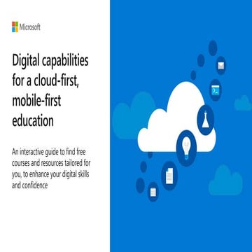 Digital capabilities for a cloud-first, mobile-first education 