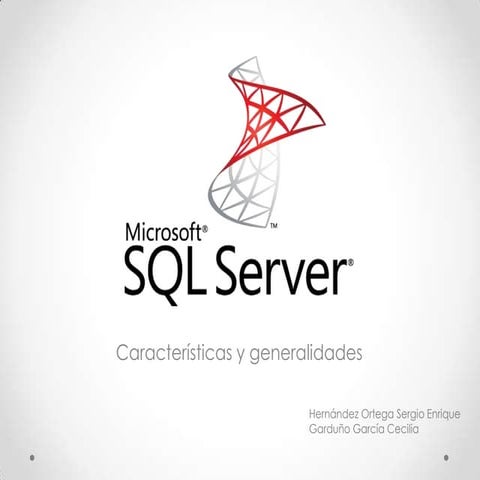 Caracteristicas Microsoft SQL Server
