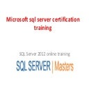 Microsoft sql server certification training
