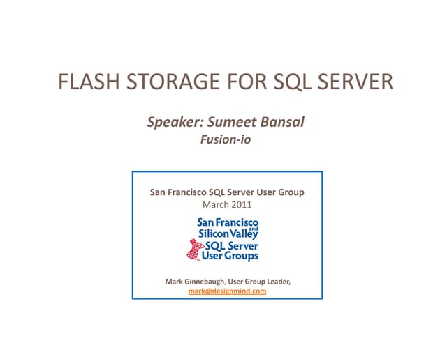 Microsoft SQL Server Flash Storage