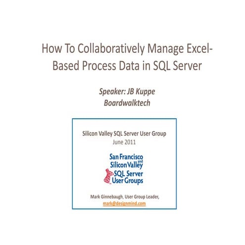 Microsoft SQL Server - How to Collaboratively Manage Excel Data | PDF ...