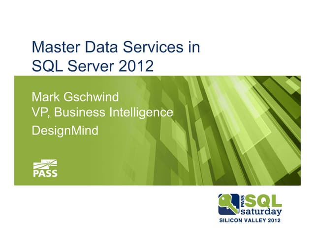 Microsoft SQL Server 2012 Master Data Services