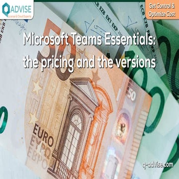 Microsoft Teams Essentials; The pricing and the versions_PDF.pdf