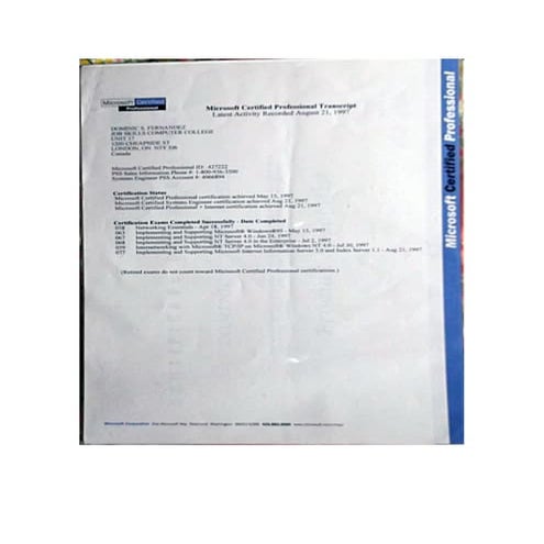 Microsoft Transcript