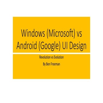 Microsoft v Google UI Design Debate Presentation (2015) | PPT