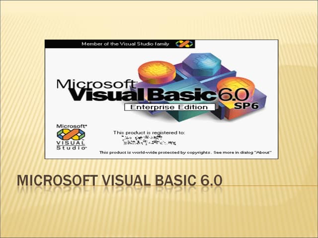 Microsoft visual basic 6 | PPT | Operating Systems | Computer Software ...