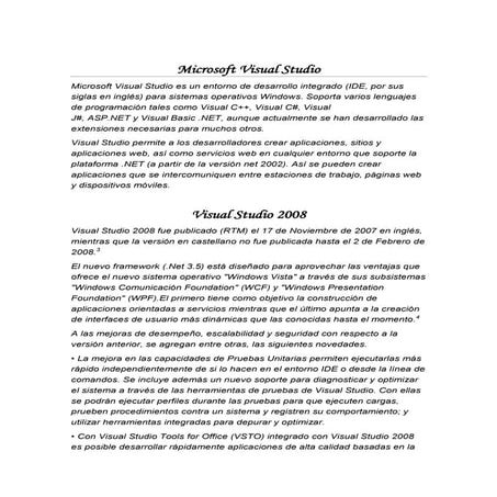 INTRODUCCIÓN A MICROSOFT VISUAL STUDIO 2010 | PDF