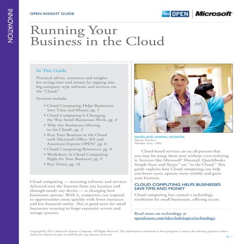 Microsoft Whitepaper: Running Your Business in the Cloud