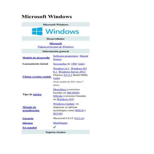 Microsoft windows tarea