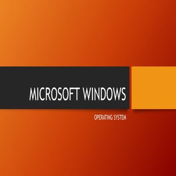 Windows operating system version | PPTX