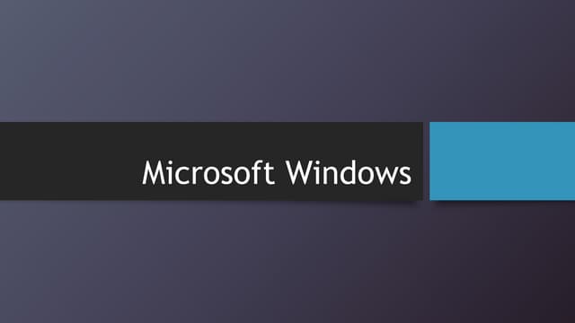 Microsoft windows