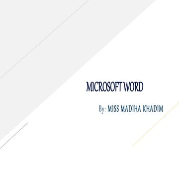 Microsoft word
