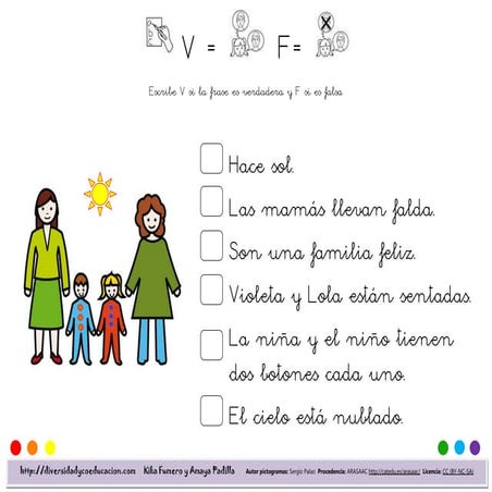 Microsoft word   ficha lectura comprensiva v-f diversidad familiar