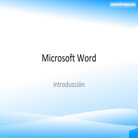 Microsoft word   introduccion