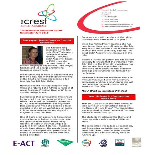 CGA July 2010 Newsletter