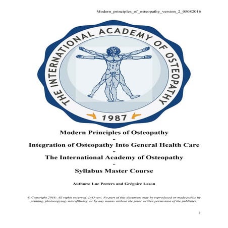 Modern Principles of Osteopathy