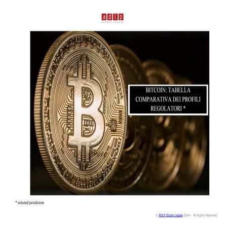 Bitcoin tabella comparativa dei profili regolatori #nocashday4