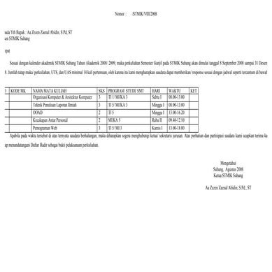 Microsoft word   surat tugas