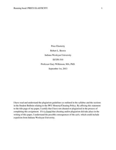 Price Elasticity Lecture