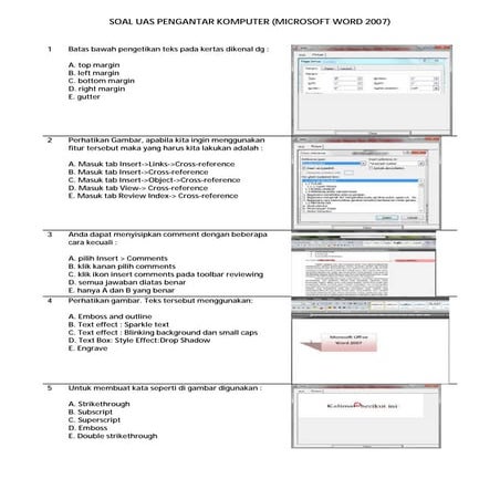 contoh ujian Microsoft word 2007