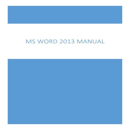 Microsoft Word 2013 key features, tools, and techniques
