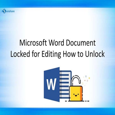 Microsoft Word Document Locked for Editing How to Unlock | PPT