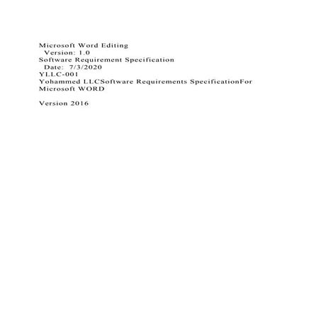 Microsoft Word Editing Version 1.0Software Requirement Speci.docx