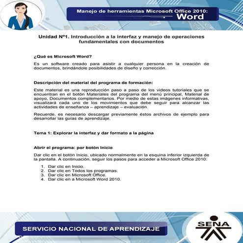 Microsoft word unidad 1