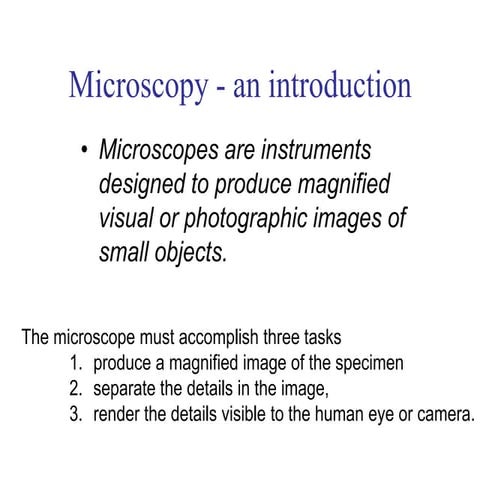 MICROSOPE TYPES PPT CAMBRIDGE AS BIOLOGY