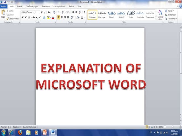 Microsot office word english