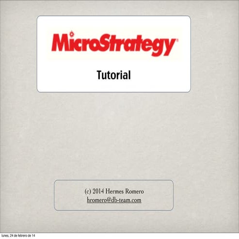 Introducción a Microstrategy