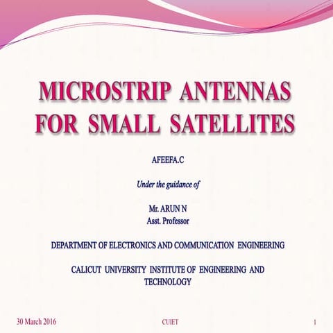Microstrip antennas